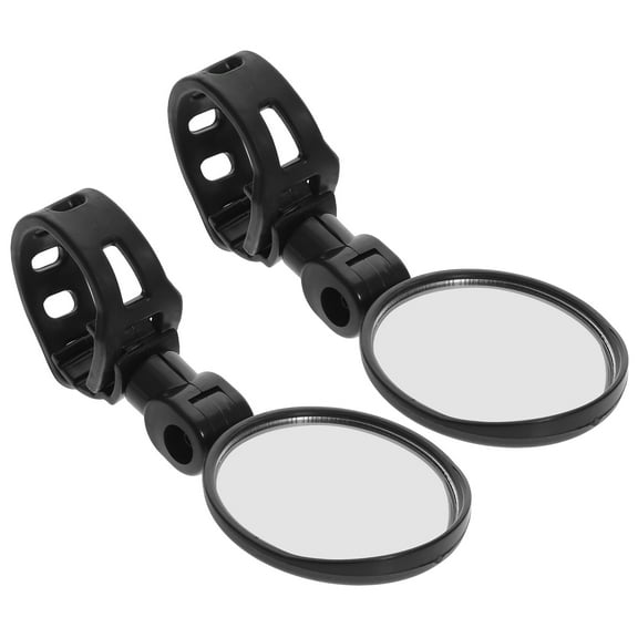 FOLOYORI Mirrors for Bike 360 Degree Rotation 2Pcs Black Glass