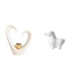 thumbnail image 1 of Escultura de corazón, figura de escritorio, estatua de caballo, cerámica, arte minimalista, adorno moderno con superficie lisa, ideal para regalar, of, 1 of 8