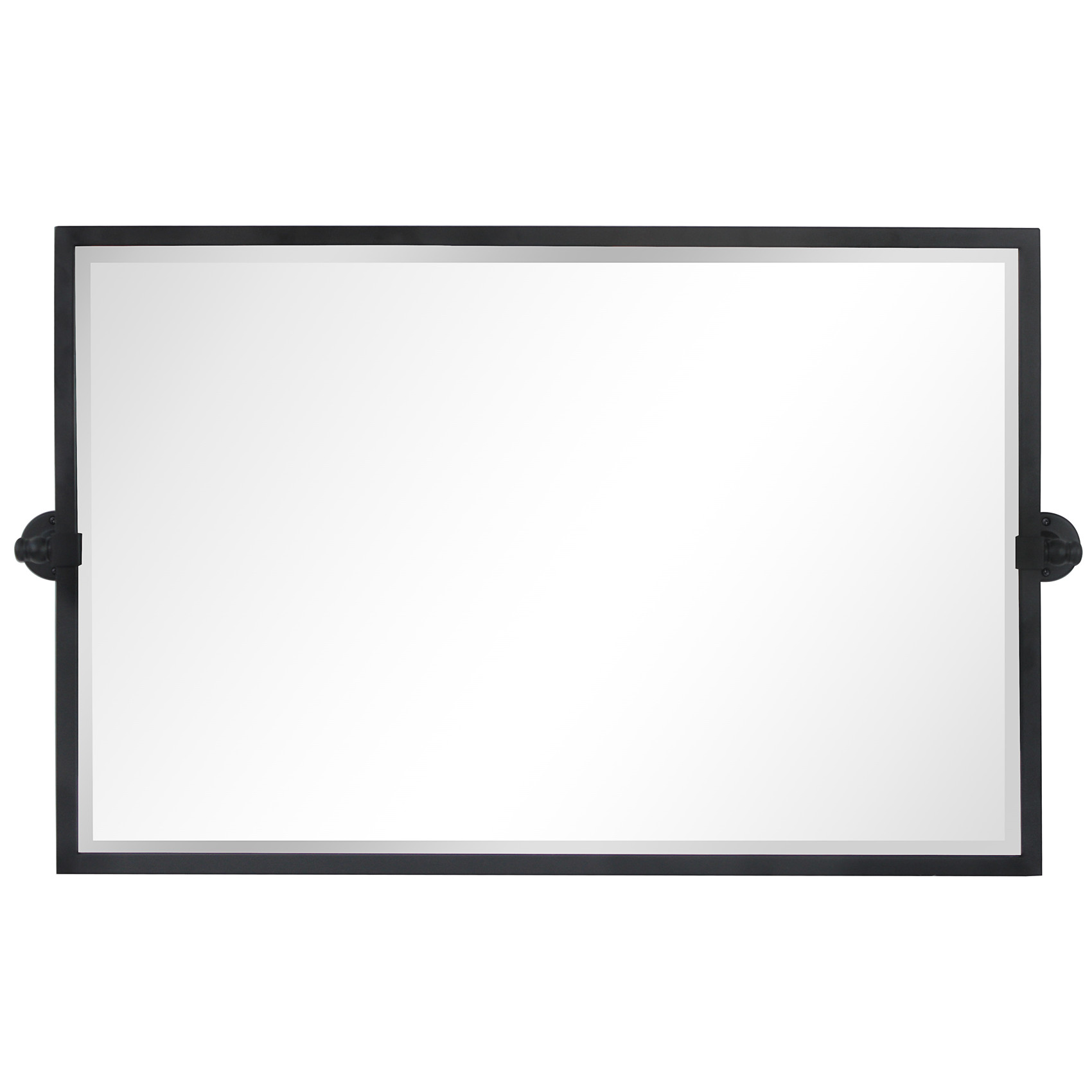 TEHOME 36x24'' Black Horizontal Pivot Rectangle Bathroom Mirror for