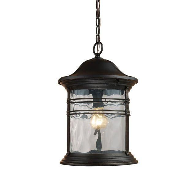 ElkGroup International 08160-MBG Madison 1-Light Outdoor Pendant In Matte Black