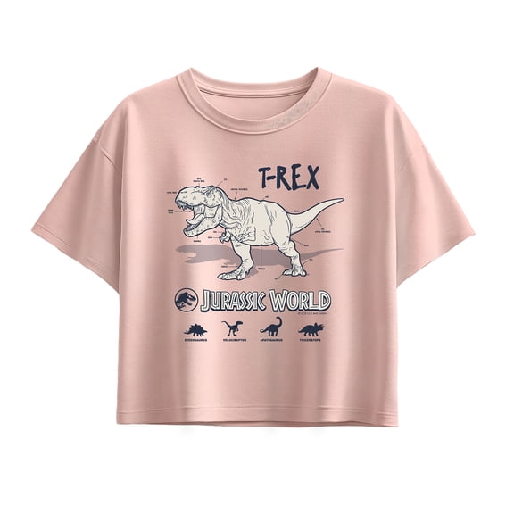 Jurassic World - Rex Info - Youth Girls Boxy T-Shirt