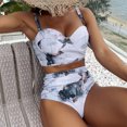 thumbnail image 5 of Cheers US Women Two Piece High Waisted Bikini Set Swimsuits Push Up Halter Tummy Control Bottoms Bathing Suits, 5 of 7