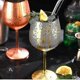 thumbnail image 2 of Gold Finish Wine Glass, 2 Stainless Steel Cocktail Glasses, 2 of 5
