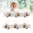 thumbnail image 1 of Fosa Professional Guitar Tuning Pegs Machine Heads Dual Holes Left Right 3-in-Line, 1 of 8