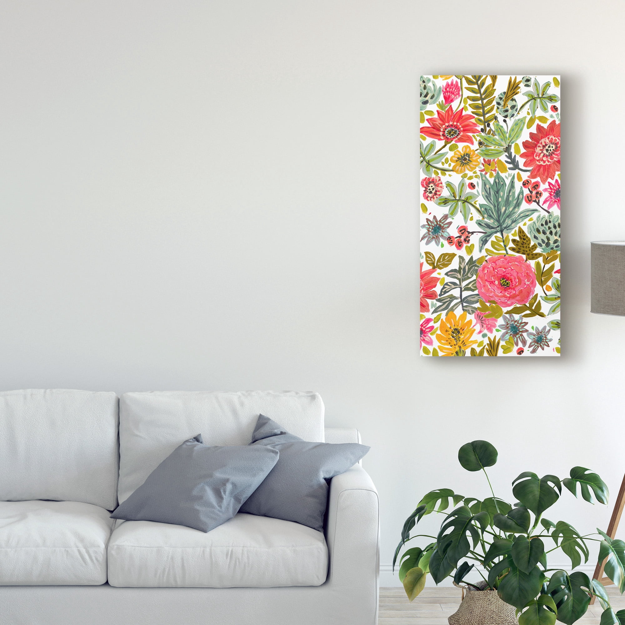 Trademark Fine Art 'Multi Bloom Floral I' Canvas Art by Karen Fields