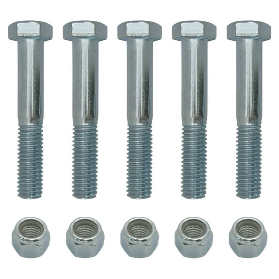 Grade 2 Shear Bolt Set 1/2" x 3" Replacement for Bush Hog Razorback BH4-2, BH5-2, BH6-2 - 50074654 (5 Pack)