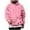Pink, variant on JUSLIO Plus Size Mens Sweatshirt Hooded Solid Hoodies Long Sleeve Pullover Comfortable Everyday Fall / Winter Sweatshirts