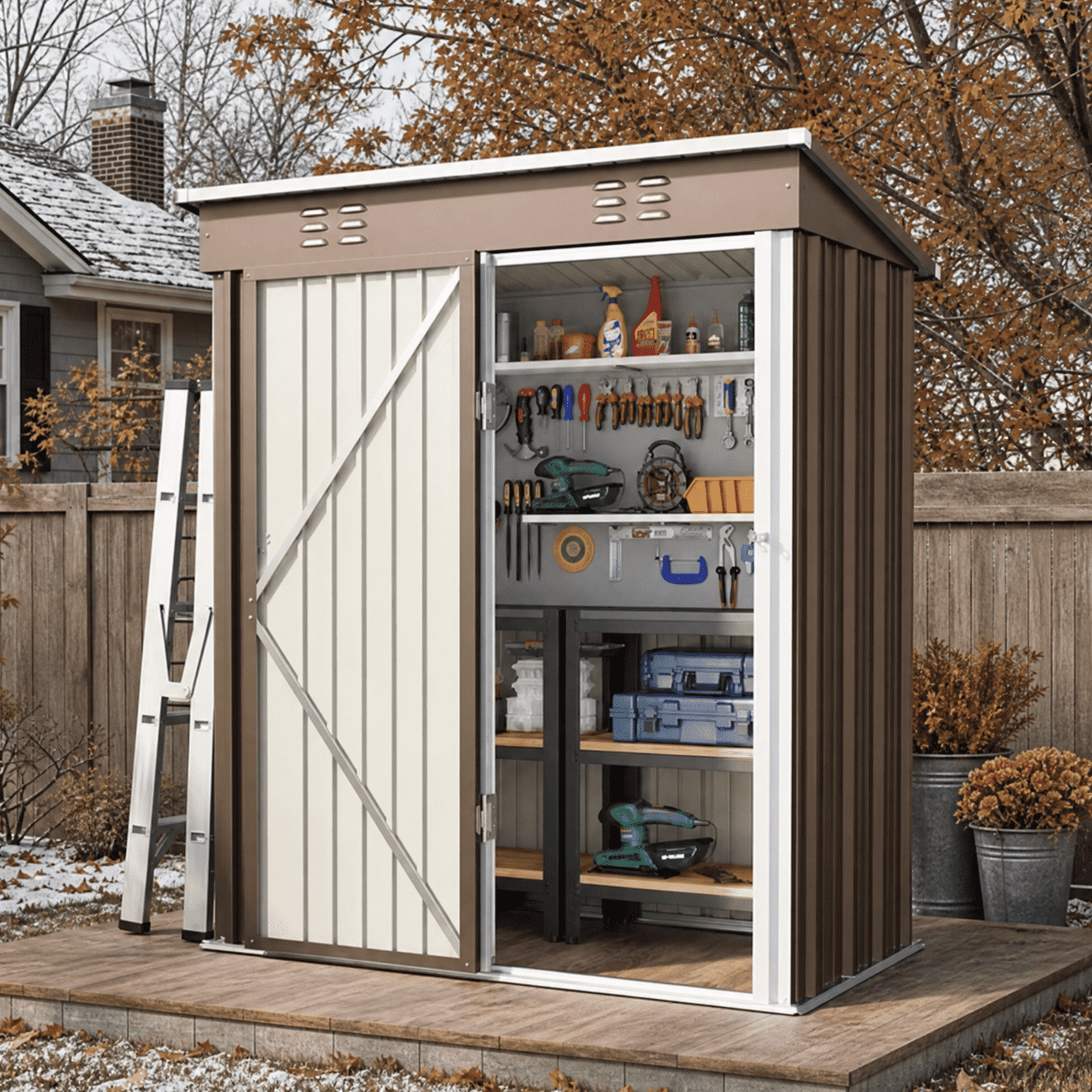 Asofer 5-Foot by 3-Foot Outdoor Storage Shed, $87 (was $170) at Walmart