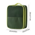 thumbnail image 3 of Blueek Waterproof Canvas Travel Shoe Organizer - Portable Multi-compartment Shoe Storage Bag for Luggage, Green, 3 of 6