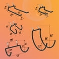 thumbnail image 2 of HUHOLE Pegboard Hooks and Accessories, Peg Board Tool Utility Hooks, Heavy Duty, Black, 10 Pack, 2 of 8