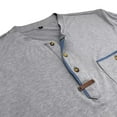 thumbnail image 6 of Mens Long Sleeve Shirts, Henley Shirts for Men Fall Casual Loose Fit Solid Color Button Up T-Shirts with Pockets, 6 of 6