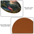 thumbnail image 5 of Flamingo 6PCS Round Coasters Set, Microfiber Leather Drink Coasters 11x11 cm/4.3x4.3 in - Heat Mats for Home and Kitchen Use, 5 of 6