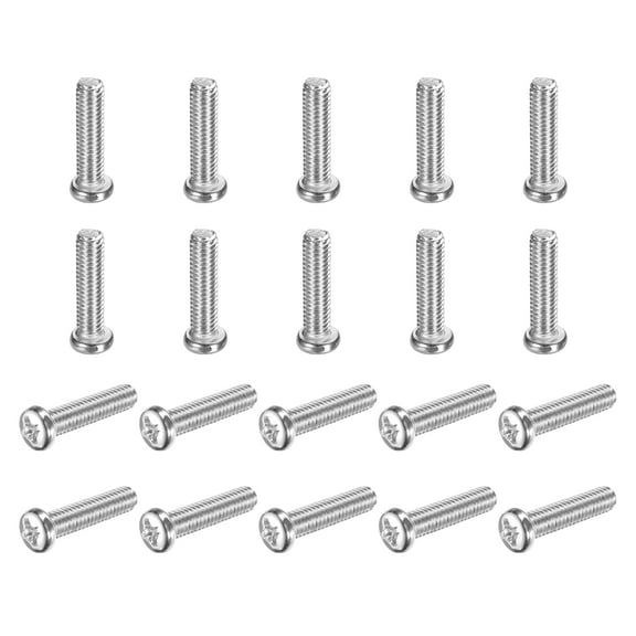 Uxcell M4x16-0.7mm Pan Head Machine Screws, Phillips Drive for Computers, 50 Pcs