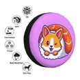 thumbnail image 4 of Balery Corgi In Sushi Roll Cubiertas para Neumáticos - Protector Resistente para Neumáticos de Camioneta, SUV, Remolque, Camper y RV-15 inch, 4 of 6