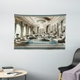 thumbnail image 2 of Ambesonne Classic Tapestry Wall Hanging, Ritzy Room Posh Scene Print, 60"x40", Coconut and Sea Blue, 2 of 3