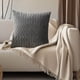 thumbnail image 5 of Solid Color Velvet Pleated Pillowcase Velvet Sofa Cushion Headboard Pillow Office Lumbar Support Waist Protection, 5 of 6