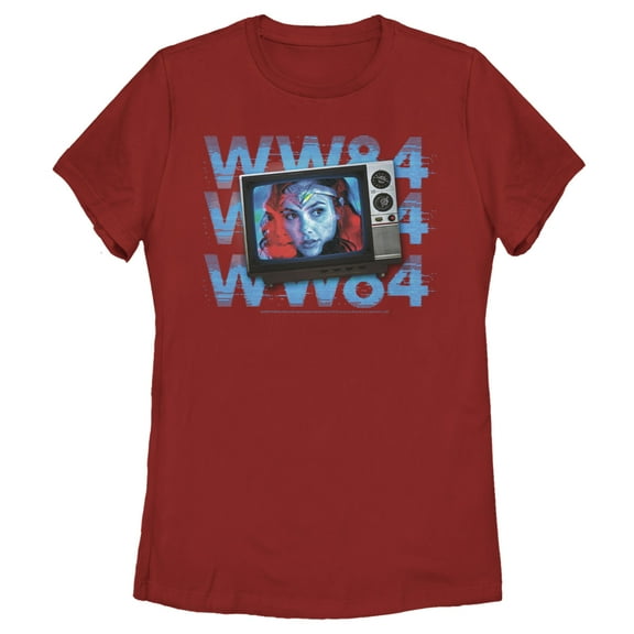 Women's Wonder Woman 1984 Caught on TV  Graphic Tee Red Large