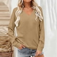 thumbnail image 5 of Women Sweatshirts Sawvnm Women's Fashion Pullover Round-Neck Long Sleeve Solid Blouses Sweater Tops for Women Pink S, 5 of 7