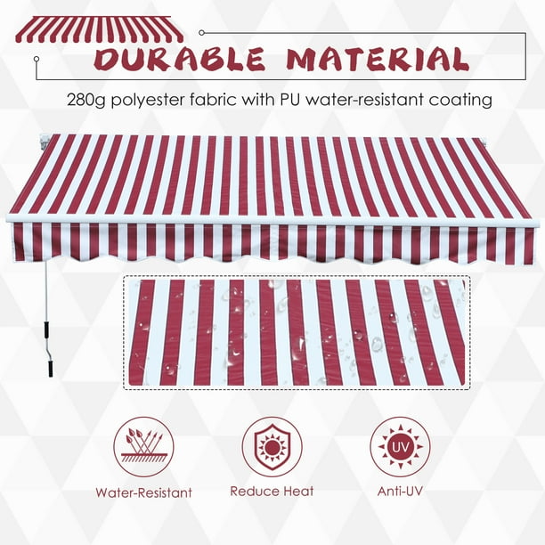 Outsunny 10 X 8 Manual Retractable Sun Shade Patio Awning Wine Red Com - Outsunny 10 X 8 Patio Manual Retractable Sun Shade Awning Outsunny 10 X 8 Manual Retractable Sun Shade Patio Awning Wine Red Com - Outsunny 10 X 8 Patio Manual Retractable Sun Shade Awning