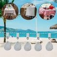 thumbnail image 6 of 12 Pieces Tablecloth Weights Clips,Tutuviw Marble Tablecloth Pendant,Teardrop Shape Pendant Stone with Stainless Steel Clip,Table Cloth Holding Clip for Indoor Outdoor Tables Camping Home (Gray), 6 of 8