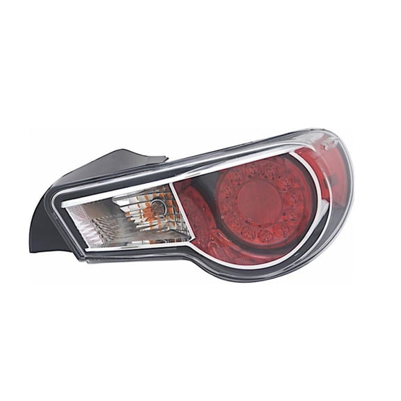 For Subaru BRZ 2013 2014 Tail Light Unit Passenger Side | Chrome Housing | Red/Clear Lens | Replacement For SC2819109 | SU00305810