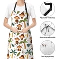 thumbnail image 6 of Picia Monkeys Swinging from Palms Waterproof Apron for Unisex Adult - Adjustable Bib Apron with Pockets, Ideal for Cooking, Gardening, Painting, and Household Chores, 6 of 9