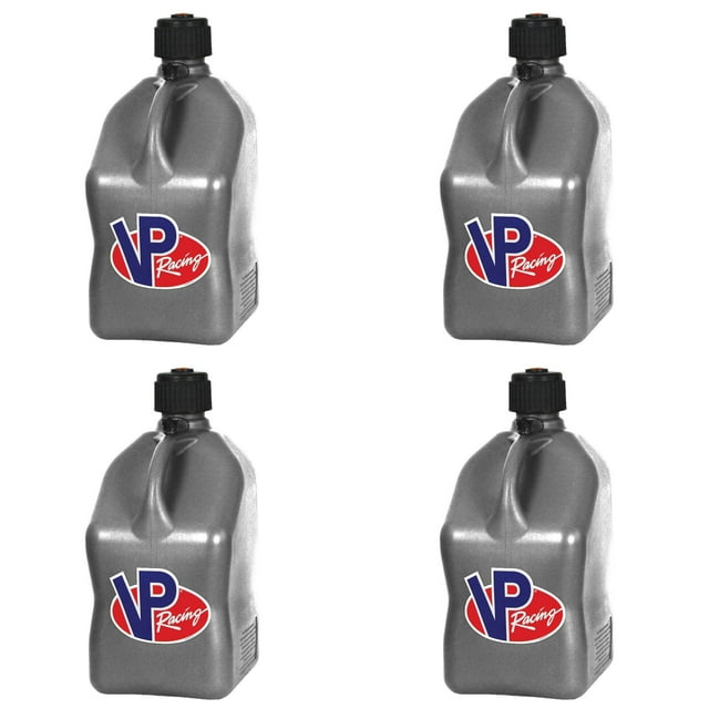 VP Racing Fuels Motorsport 5.5 Gallon Plastic Utility Jugs, Silver (4 Pack)
