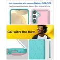thumbnail image 5 of KOMI for Samsung Galaxy S24/S25 Case with Glass Screen Protector,Heavy Duty Drop Protection Full Body Rugged Shockproof Military Protective Tough Durable Cover for Galaxy S24/S25 6.1" 5G 2025 Pink, 5 of 5