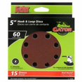 thumbnail image 1 of Sanding Discs, Aluminum Oxide, Red Resin, 60-Grit, 5 In., 8-Hole, 15-Pk. - 4144, 1 of 1