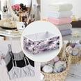 thumbnail image 4 of Foldable Fabric Storage Bin Home Cubes Clothing Organizer Bins Large Collapsible Box Basket for Home Organizer Light Purple and Black Floral, 4 of 7