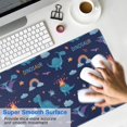 thumbnail image 4 of Long Mouse Pads for Desk,Dark Blue Dinosaur Volcano Pattern Desk Mats on Top Of Desks, Desk Mouse Pad Extra Large with 3mm Non-Slip Base and Stitched Edge for Gaming,Office,Work,Home 31.5"x11.8", 4 of 6