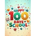 thumbnail image 4 of LUUFILx Happy 100 Days of School Banner Classroom Decor Festive Backdrop School Celebration Decoration Party Supplies Photography Props Event Background, 4 of 7