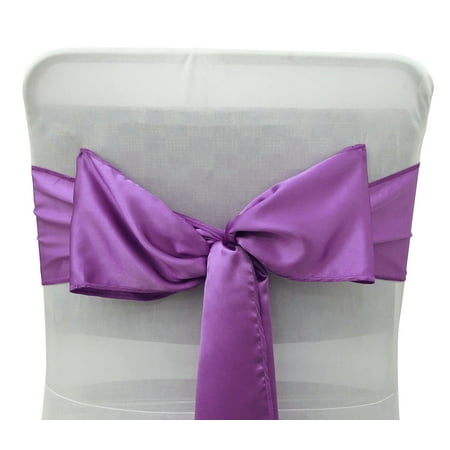 

Darling Souvenir Pack Of 100 Satin Chair Sashes Bow Sash For Wedding & Events Supplies Party Decoration Chair Cover Sash - Colors Available