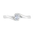 thumbnail image 3 of 1/5 Carat Channel Set Diamond Solitaire Engagement Ring Band in 14K White Gold (Ring Size 8.5), 3 of 4