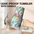 thumbnail image 5 of Travel Mug 20oz Bohemian Pattern with Lid & Straw - Stainless Steel Insulated Tumbler, Double Wall Vacuum Thermal Coffee Cup, Leakproof, 5 of 5