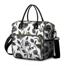 OBREWU Pioneer Flower Women's Insulated Leakproof Large Lunch Bag, Oxford Cloth