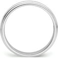 thumbnail image 2 of Sterling Silver Rhodium-Plated 3mm Half Round Milgrain Size 8 Band Made In United States qwm030rh-8, 2 of 5