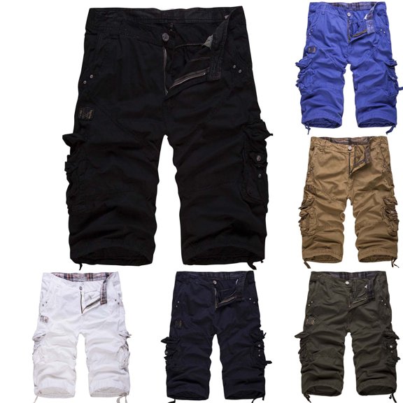 AXXD Tennis Shorts For Men Plus Size Cargo Shorts Multi-Pockets Relaxed Summer Beach Shorts Father's Day Gift