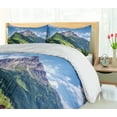 thumbnail image 5 of Ambesonne Nature Duvet Cover Sets, Spring Scene Mountain, 2-King, Green Blue, 5 of 7