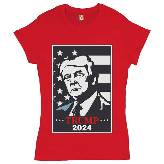 Tee Hunt Trump 2024 T-Shirt Keep America Great Re-Elect Donald Trump Women's T-Shirt Tee