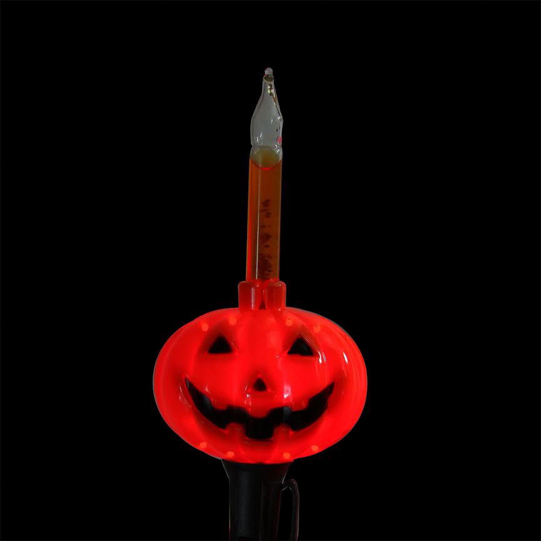 7-Count Jack O'Lantern Halloween Bubble Lights 6ft Black Wire
