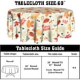 thumbnail image 2 of Fall Tablecloth Round 60 Inch Thanksgiving Tablecloth Circular Waterproof Maple Leaf Tablecloth Cloths Washable Polyester Tabletop Runner for Kitchen Party Picnic Dining Decor, 2 of 6