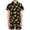 Black, variant on VNKIDY Boys 2 Piece Outfit Kids Banana Prints Short Sleeve Button Front Lapel Shirt Loose Fit Shorts For Summer Daily Wear Soft Set