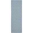 thumbnail image 3 of Safavieh Courtyard Hilbert Geometric Indoor/Outdoor Runner Rug, Blue/Beige, 2'3" x 6'7", 3 of 13