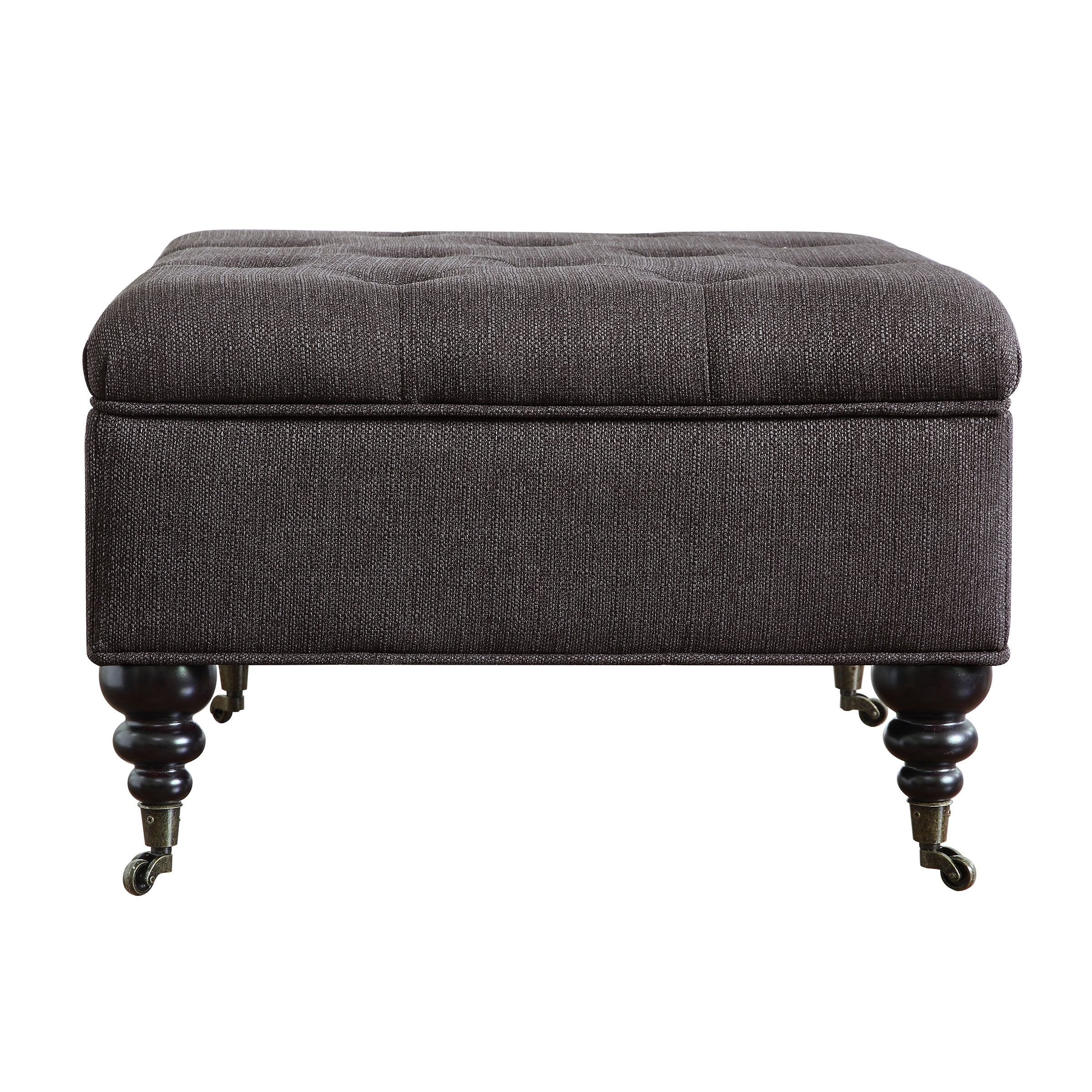 Serta Abbot Tufted Ottoman with Storage, Charcoal