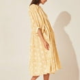 thumbnail image 4 of yocbz Wedding Guest Dresses for Women Womens 2025 Fall Dress Long Long Sleeve Ribbed Knit Casual Lightweight Mini Sweater Dress Yellow,Size for M, 4 of 7