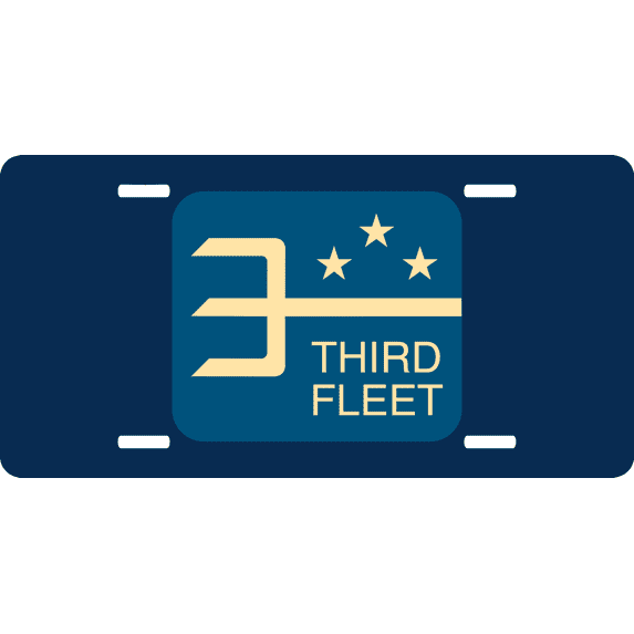 Navy Third Fleet License Plate