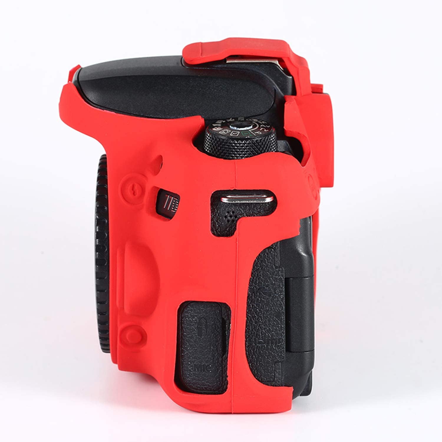 TUYUNG Protective Silicone Camera Case Cover Skin for Canon EOS 77D Digital Cameras Red