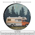 thumbnail image 2 of Happy Camper Camper Spare Tire Cover Camping Camper Gifts Wheel Tire Cover Waterproof Sun Protection Universal for Trailer SUV Truck Camper Travel 13 Inch, 2 of 8
