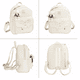 thumbnail image 5 of Conjunto De Mochila Y Bolsas Modernas Para Mujer, 3 Piezas Blanco, 5 of 5